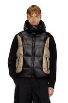 Diesel Hooded puffer vest in shiny ripstop - Winter Jackets Mens in Multicolor