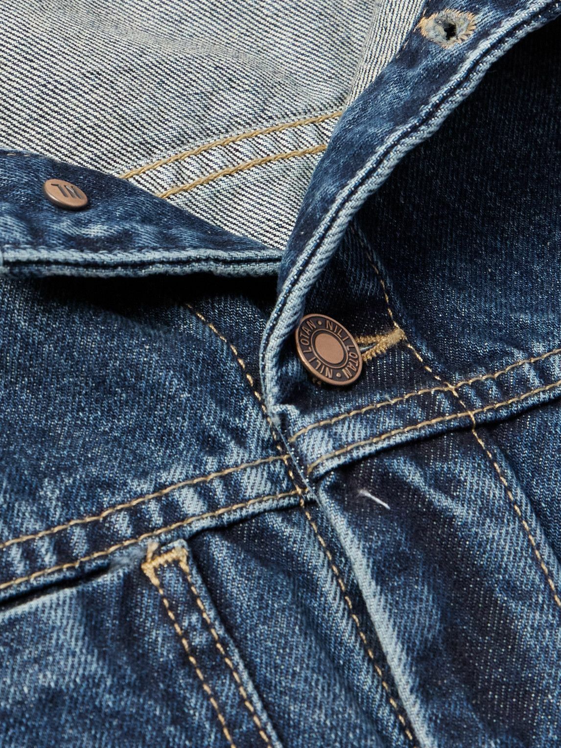 Nili Lotan - Chester Cotton-Corduroy Trimmed Denim Jacket - Blue