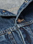 Nili Lotan - Chester Cotton-Corduroy Trimmed Denim Jacket - Blue