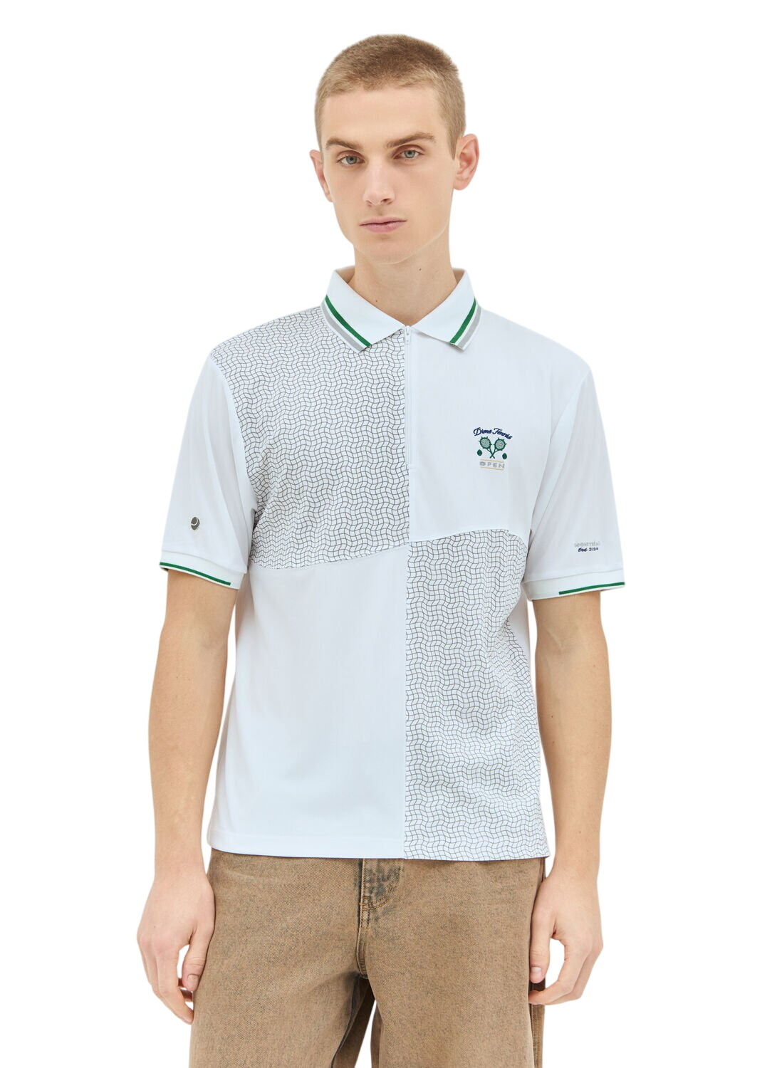 Dime Wave Cable Knit Polo ポロシャツ Dime Wave Cable Knit Polo Cream | Skatestore