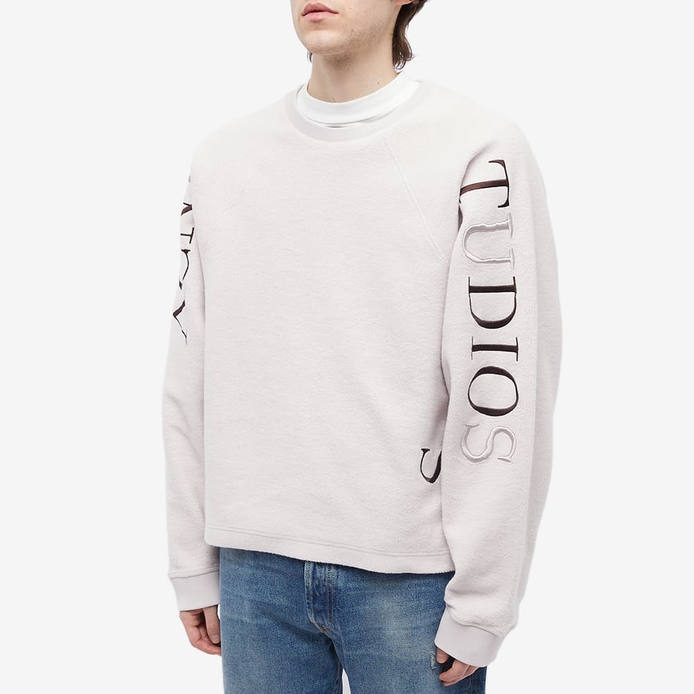 Acne Studios Men's Farmy Serif Logo Crew Sweat in Pale Lilac
