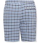 Onia - Charles Long-Length Gingham Seersucker Swim Shorts - Blue