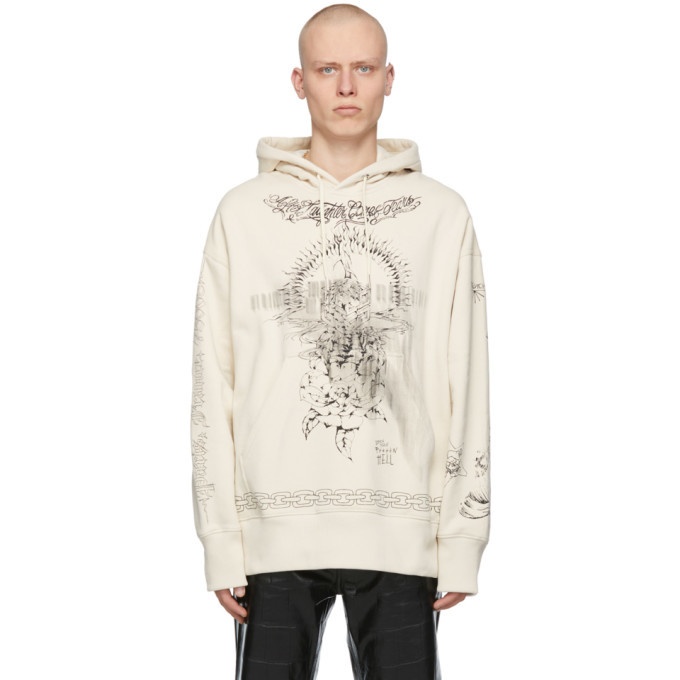Photo: Givenchy Beige Oversized Graphic Hoodie