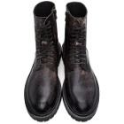 Ann Demeulemeester SSENSE Exclusive Black Distressed Tucson Lace-Up Boots