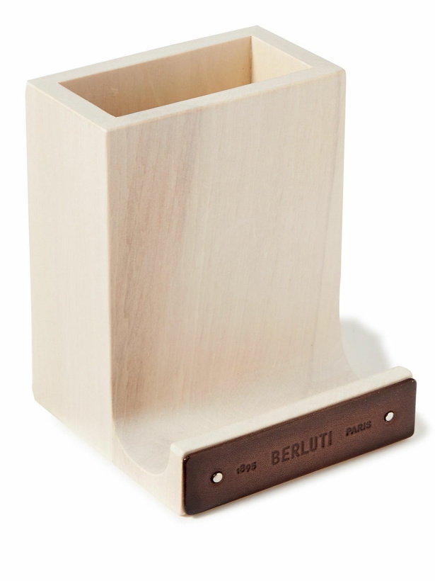 Photo: Berluti - Venezia Leather-Trimmed Wood Pencil Holder