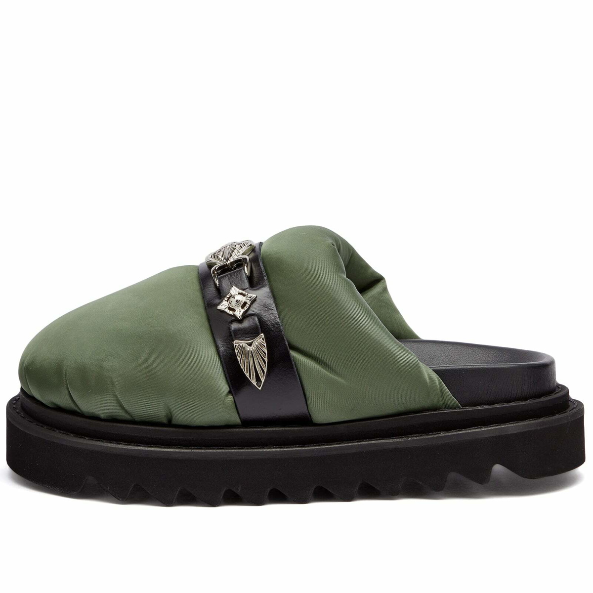 Toga Pulla Women's Padded Slides in Green Toga Pulla