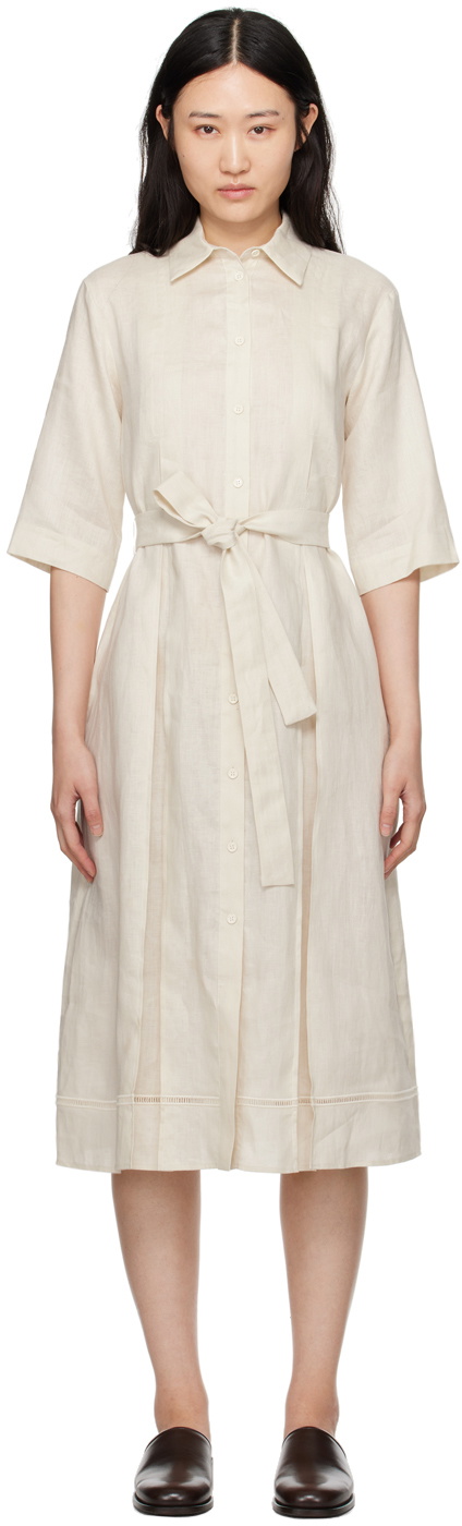 Max Mara Leisure Off-White Nocino Midi Dress