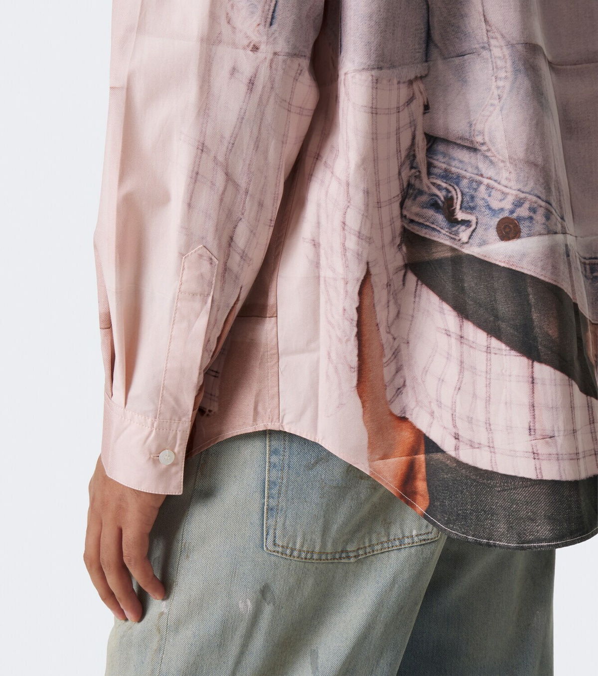 Acne Studios Trompe-l'œil cotton poplin shirt