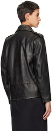 The Row Black Catilina Leather Jacket