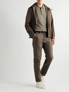 TOM FORD - Garment-Dyed Cotton-Piqué Polo Shirt - Brown