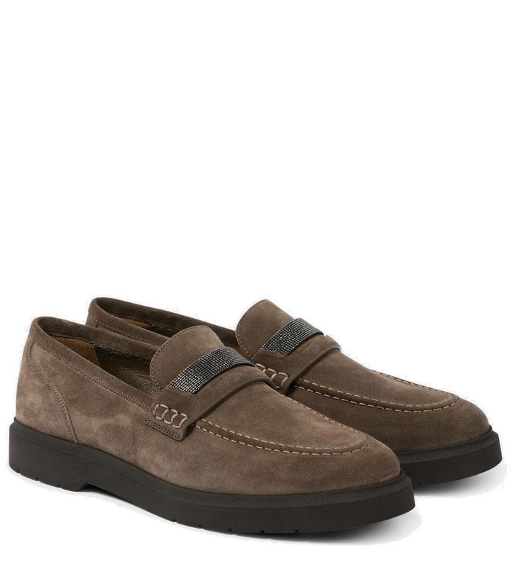 Photo: Brunello Cucinelli Suede loafers