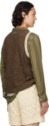 OAS Brown Astrea Orion Crochet Vest