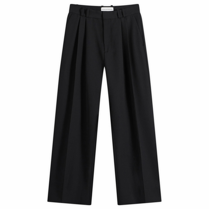 Photo: Studio Nicholson Men's Line Tech Wool Pleated Trouser in Black