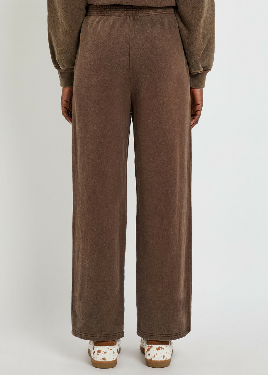 American Vintage Plizzy Logo-print Cotton Sweatpants Light Brown