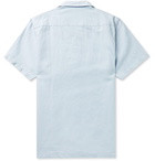 Onia - Camp-Collar Cotton-Blend Chambray Shirt - Blue