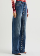 Jean Paul Gaultier Button-through Wide-leg Jeans Blue