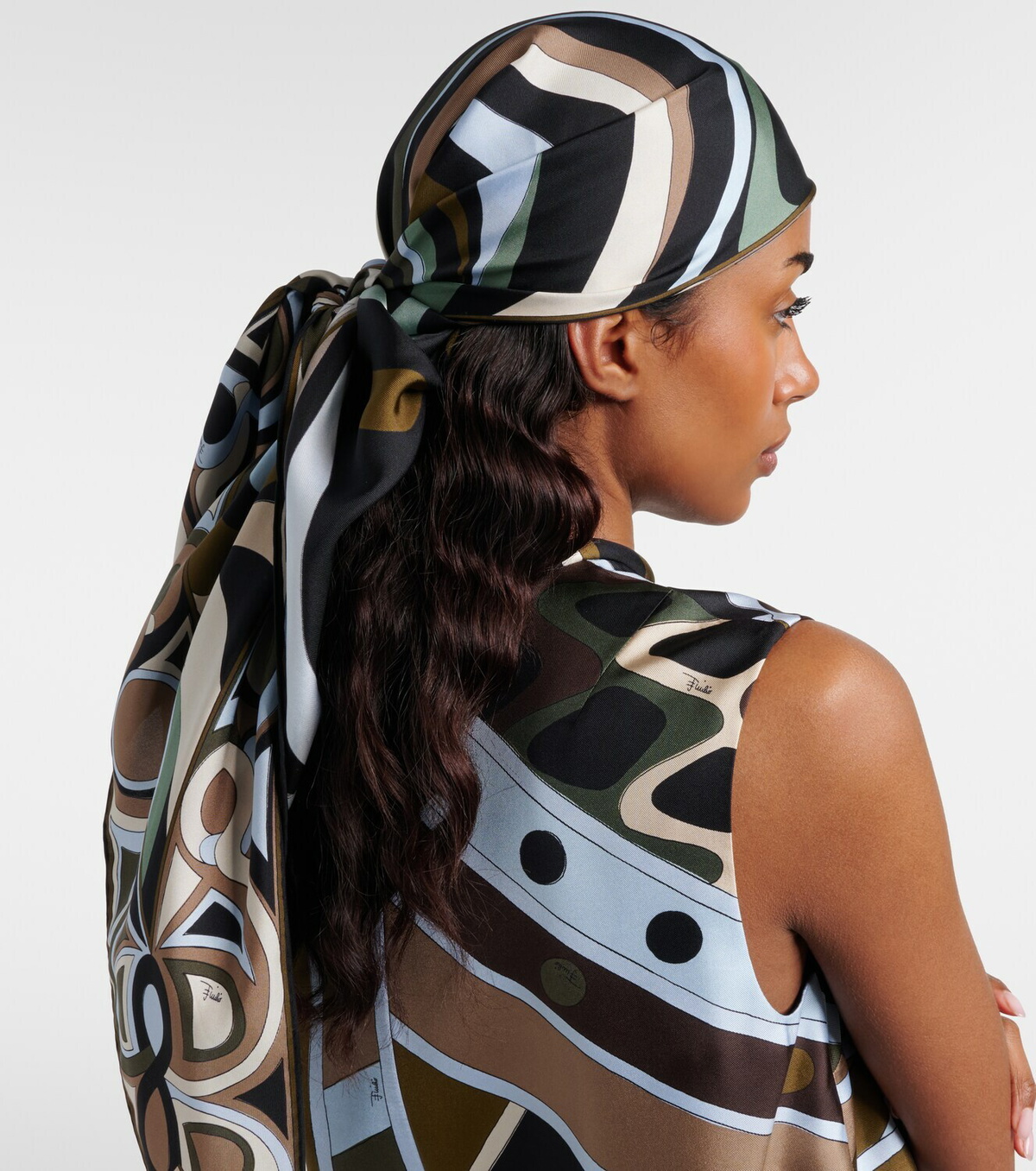 Pucci Marmo silk twill scarf