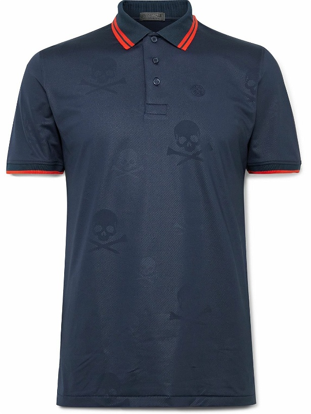 Photo: G/FORE - Slim-Fit Logo-Debossed Stretch-Jersey Golf Polo Shirt - Blue