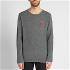 Comme des Garçons Play Men's Knitted Crew Sweat in Grey