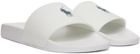 Polo Ralph Lauren White Pony Slides