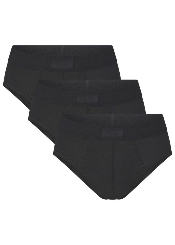 Photo: Skims Cotton-blend Briefs set of Three Black