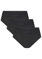 Skims Cotton-blend Briefs set of Three Black