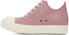 Rick Owens Pink Washed Calf Sneakers