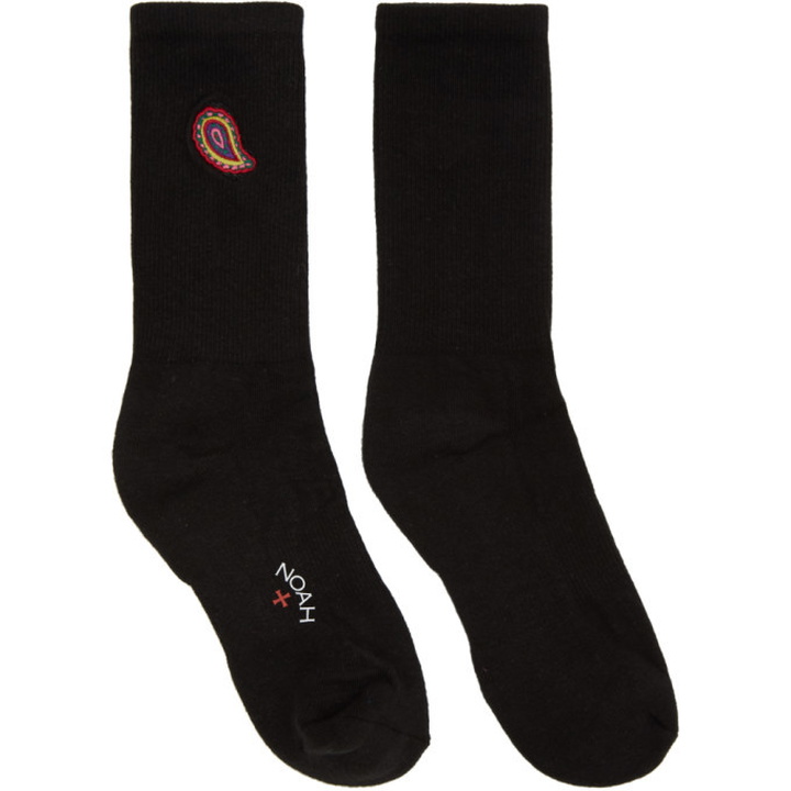 Photo: Noah NYC Black Paisley Logo Socks