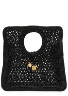 Jacquemus Le Petit Carre Spiaggia Raffia Tote bag - Black - One Size