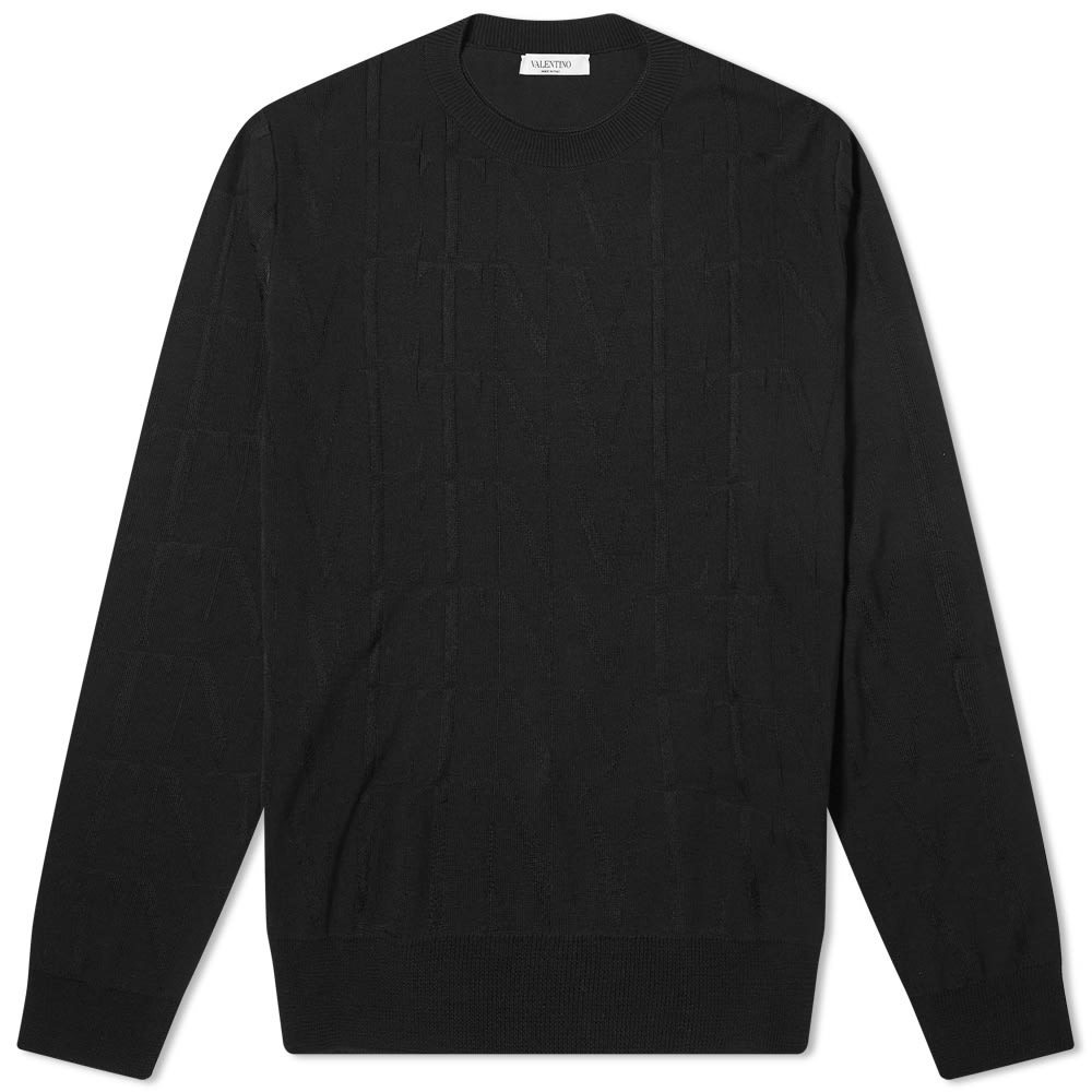 Photo: Valentino VLTN All Over Tonal Embroidery Crew Knit