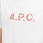 A.P.C. Men's James Paisley Logo T-Shirt in White/Red