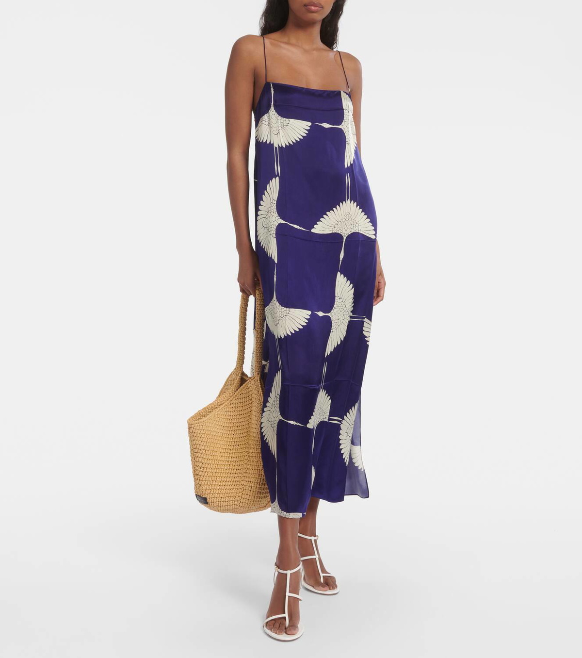 Khaite Sicily printed twill slip press