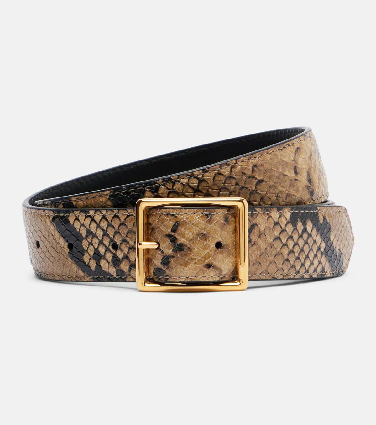 Nili Lotan Gabriele snake-print leather belt