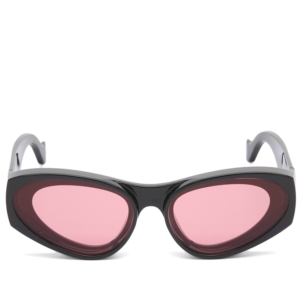 Loewe Eyewear Women's Paula's Ibiza Cat Eye Sunglasses in Black/Rose 