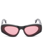 Loewe Eyewear Women's Paula's Ibiza Cat Eye Sunglasses in Black/Rose 