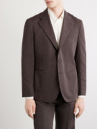 J. Mueser - Cotton and Linen-Blend Suit Jacket - Brown
