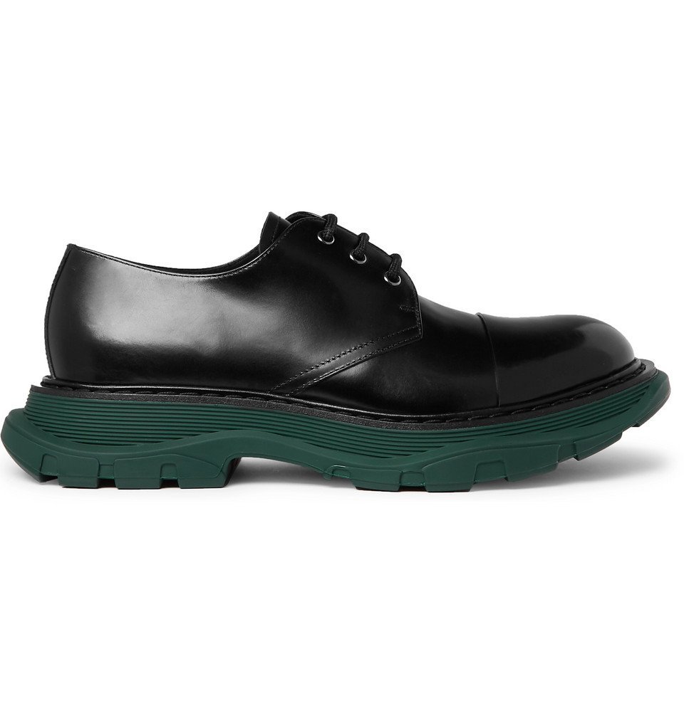 Alexander McQueen - Exaggerated-Sole Leather Derby Shoes  display picture 2