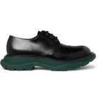 Alexander McQueen - Exaggerated-Sole Leather Derby Shoes - Men - Black