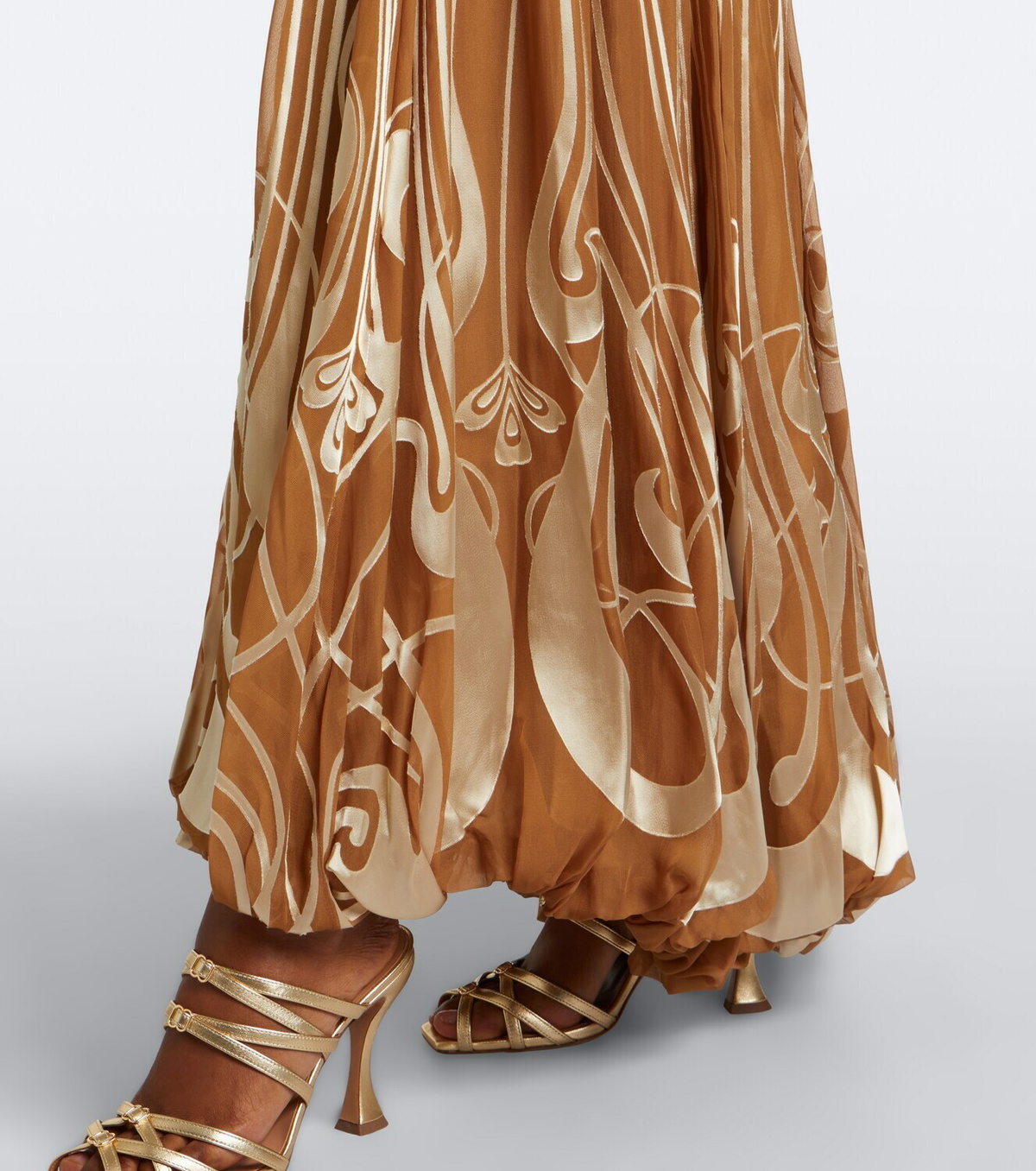 Zimmermann Momentum Burnout Bubble printed silk gown