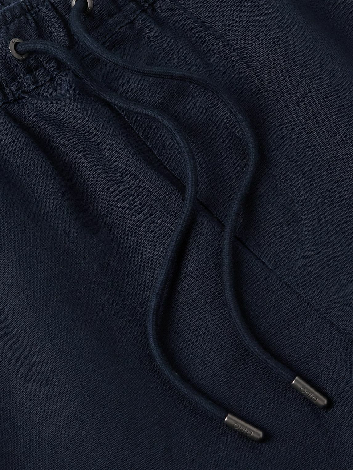 Onia - Air Straight-Leg Linen and Lyocell-Blend Drawstring Shorts - Blue