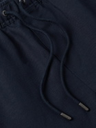 Onia - Air Straight-Leg Linen and Lyocell-Blend Drawstring Shorts - Blue