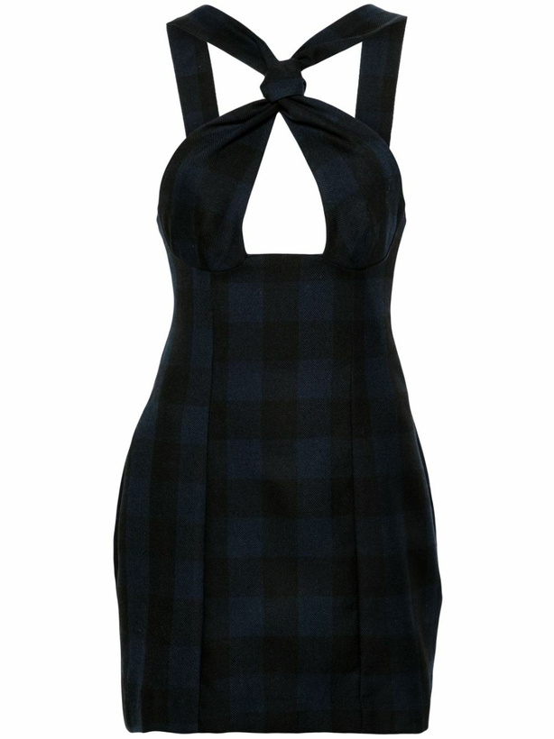 Photo: Sinead O'Dwyer Blue Tie Wool Minidress