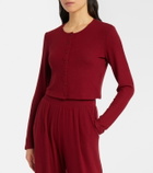 Leset Lauren cropped jersey cardigan