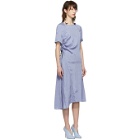Nina Ricci Grey Satin Crinkled Dress