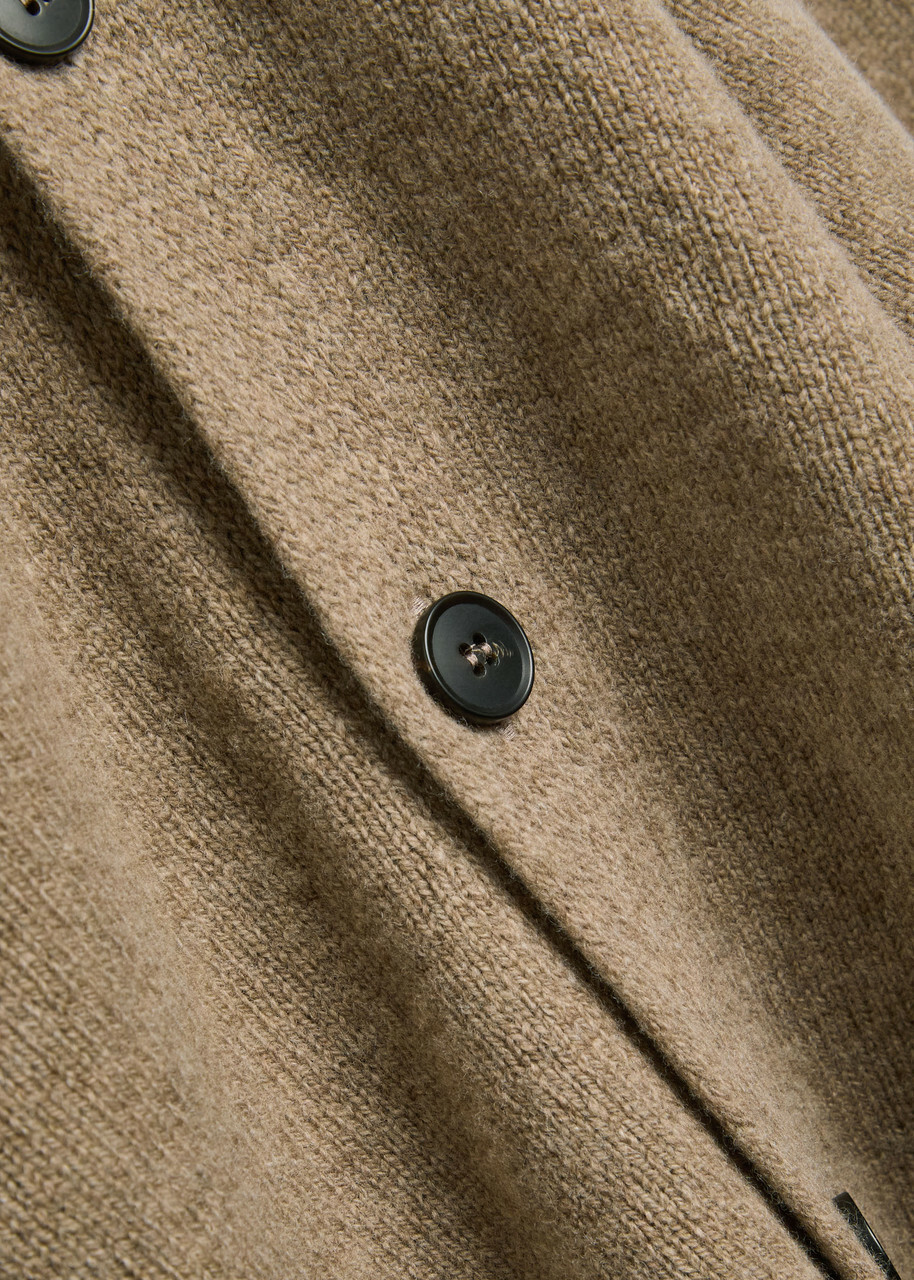 Sunspel Wool Cardigan Sand