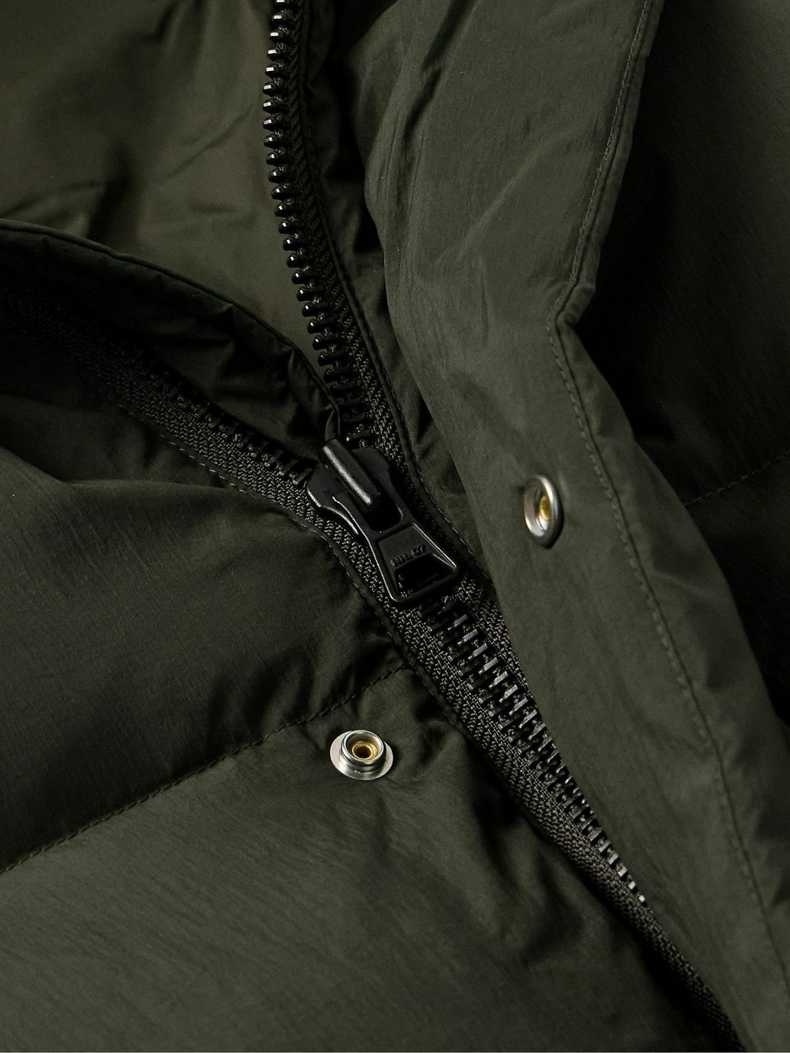 NN07 - Matthew 8245 Quilted Padded Recycled-Shell Hooded Down Jacket - Green