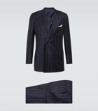 Kiton Chalk stripe wool and cashmere suit