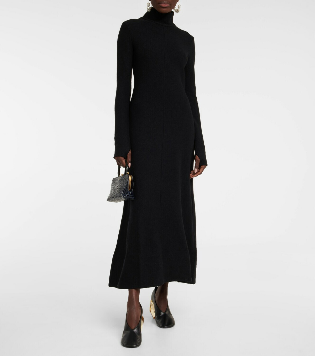Jil Sander - Wool and silk-blend midi dress