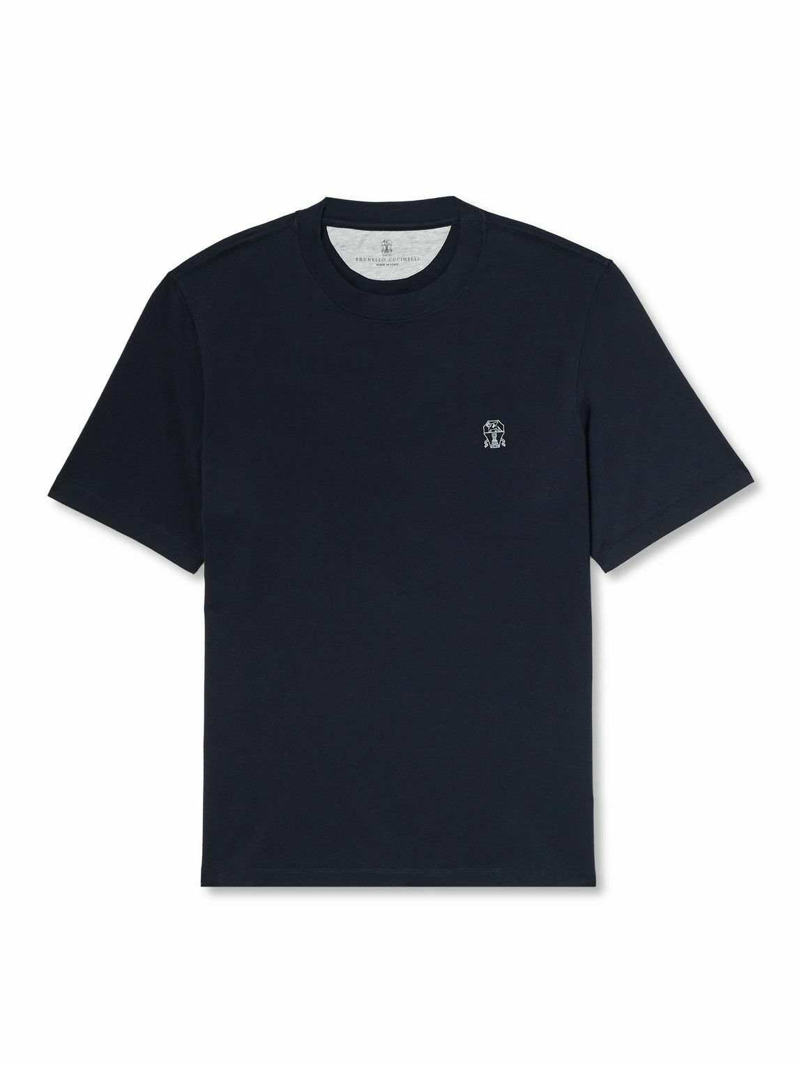 Brunello Cucinelli - Layered Logo-Print Cotton-Jersey T-Shirt
