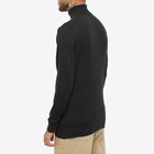 Sunspel Men's Merino Roll Neck Knit in Black